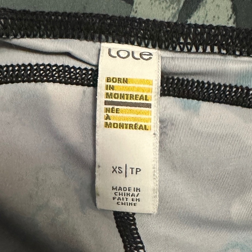 Lole‎ Women's Dark Floral Athletic Leggings Black Green XS Athleisure Gym Active - Picture 5 of 6